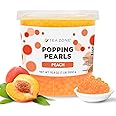 Tea Zone [7 Pounds] Peach Popping Pearls for Boba Tea Beverages, Sweets, Ice Cream Topping | B2061