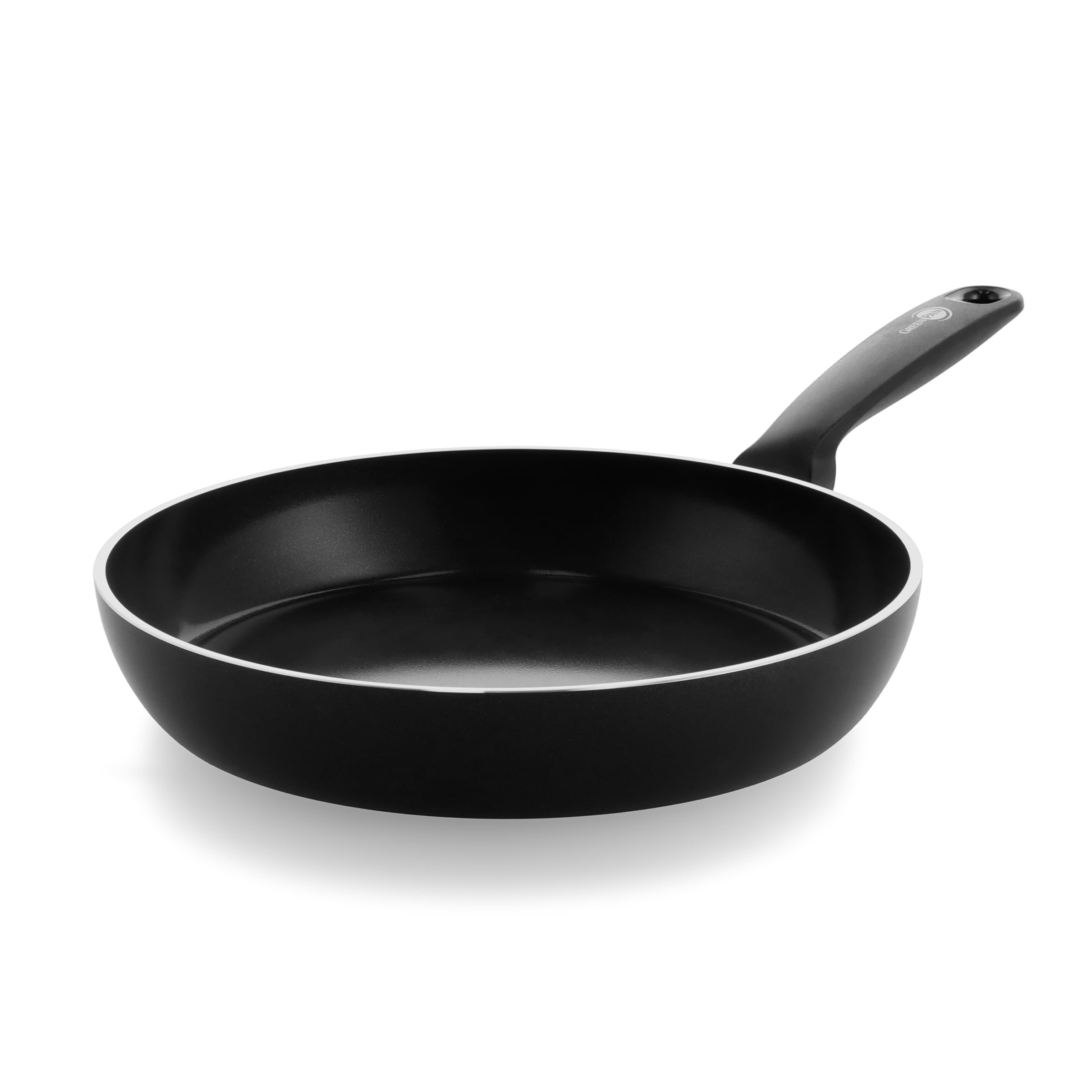 GreenPan Torino Healthy Ceramic Non-Stick 28 cm Frying Pan Skillet, PFAS Free, Induction, Oven Safe up to 160°C, Black