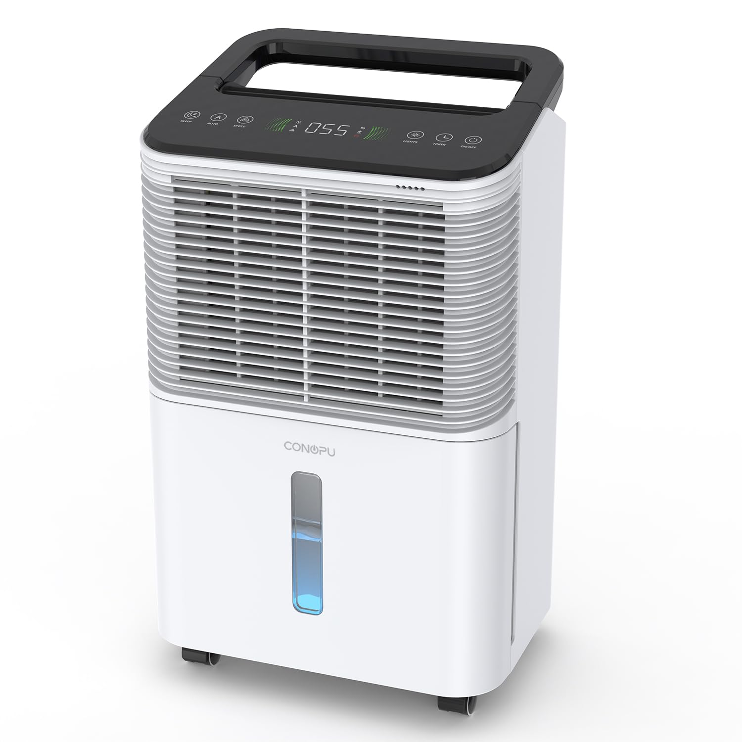 CONOPUPlus Luftentfeuchter 16L/Tag, Ultra-leiser Luftentfeuchter Elektrisch, Intelligentes Zentralsteuerungs, AUTO Modus, Feuchtigkeitsanzeige Licht, 24H Timer, Raumentfeuchter, Mehr Effizient