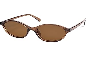 HERJOUR Retro Oval Cat Eye Sunglasses for Women Y2k Trendy Narrow Sunnies Designer Sun Glasses AR82253