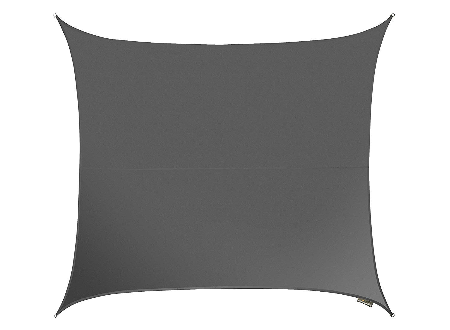Kookaburra Waterproof Garden Sun Shade Sail Canopy in Charcoal 98% UV Block (2m Square)