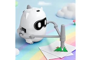 Drawing Robot for Kids with 100 Cards, Voice Interactive Educational Drawing Machine, Montessori Educational Painting Toy for