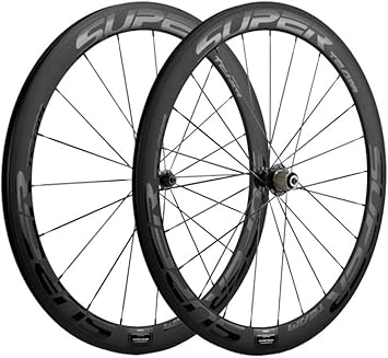 Amazon Superteamカーボンホイール50mmクリンチャー700cバイクホイール1ペア ブライトブラック スーパーチーム ホイール