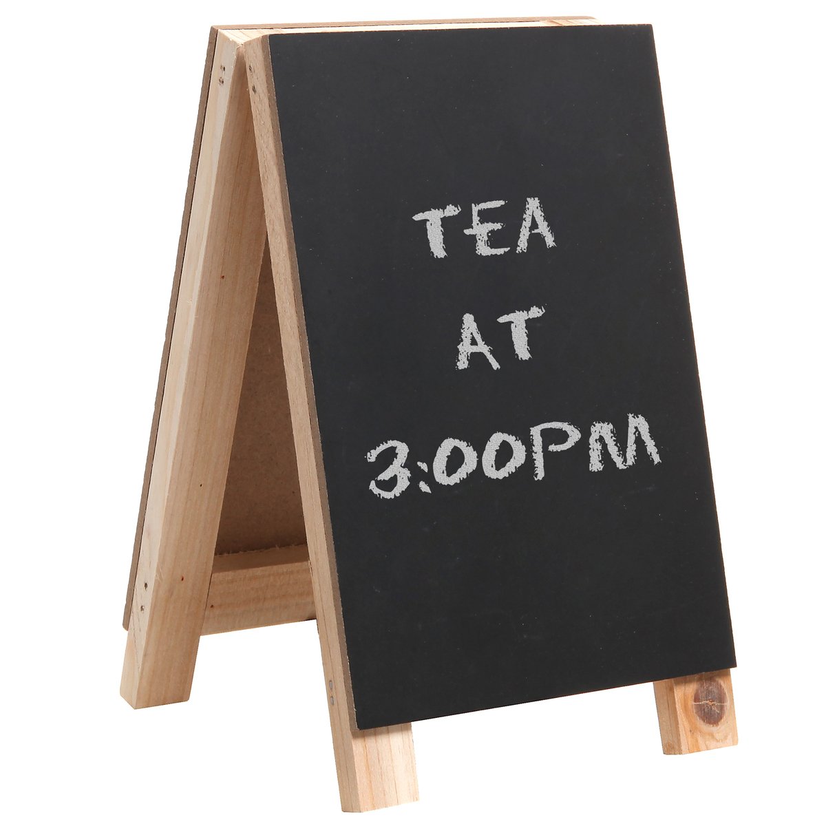 MyGift Mini 8 inch Tabletop Wooden Easel Blackboard/Chalkboard Sign