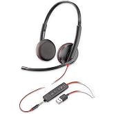 Plantronics Blackwire 3225 USB-A Headset, On-Ear Mono Headset, Wired