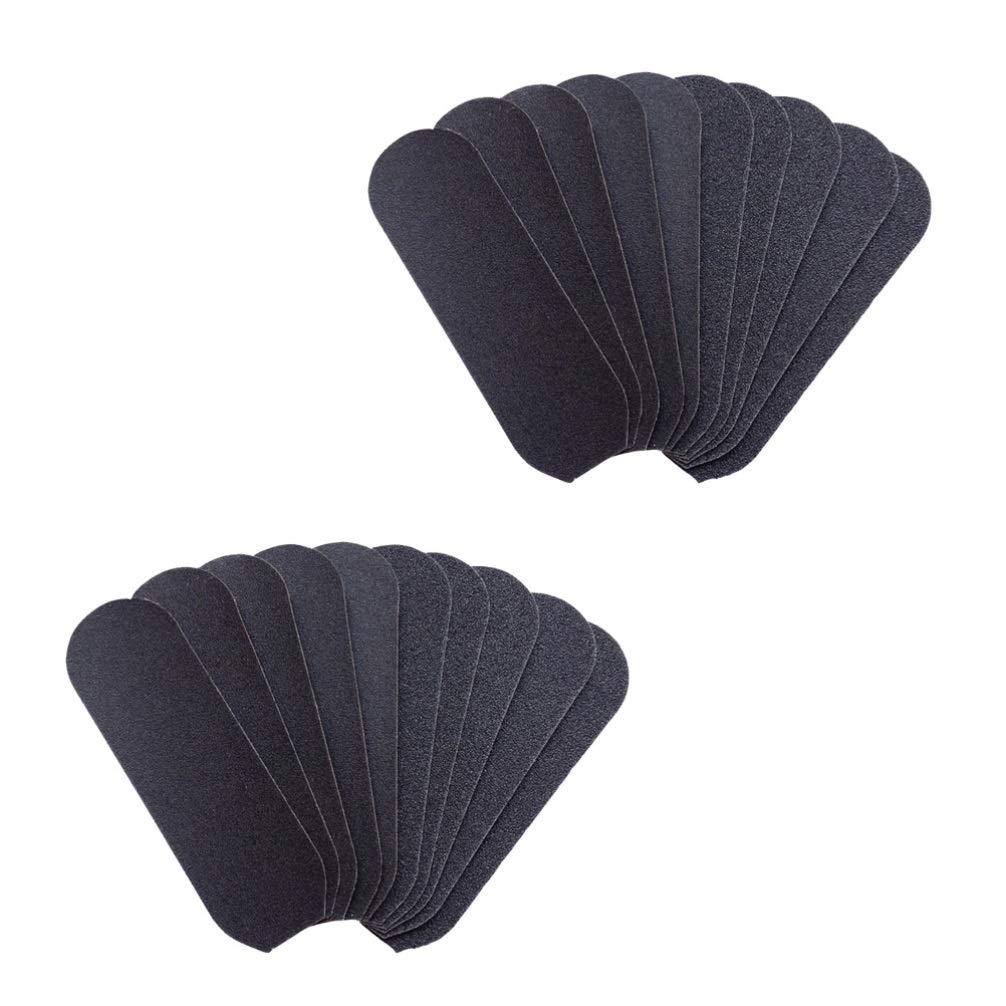 Healifty 40pcs Foot File Replacement Sandpaper Pedicure Refill Pads Foot File Exfoliating Scrubber Pedicure Accessories Black