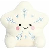Aurora® Festive Palm Pals™ Party Sized Glisten Snowflake™ Stuffed Animal - Fun Collectible Plush for Kids and Adult Collectors - Perfect for Holiday Decorations or Gifts - White 7.5 Inches
