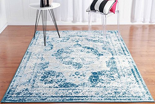 Unique Loom Sofia Collection Blue 5 x 8 Area Rug (5' x 8')