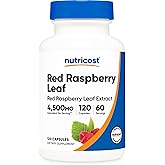 Nutricost Red Raspberry Leaf Extract 4,500mg Equivalent from 300mg of 15:1 Extract Per Servings, 120 Capsules for 60 Servings Per Bottle - Vegan Supplement, GMO Free and Gluten Free
