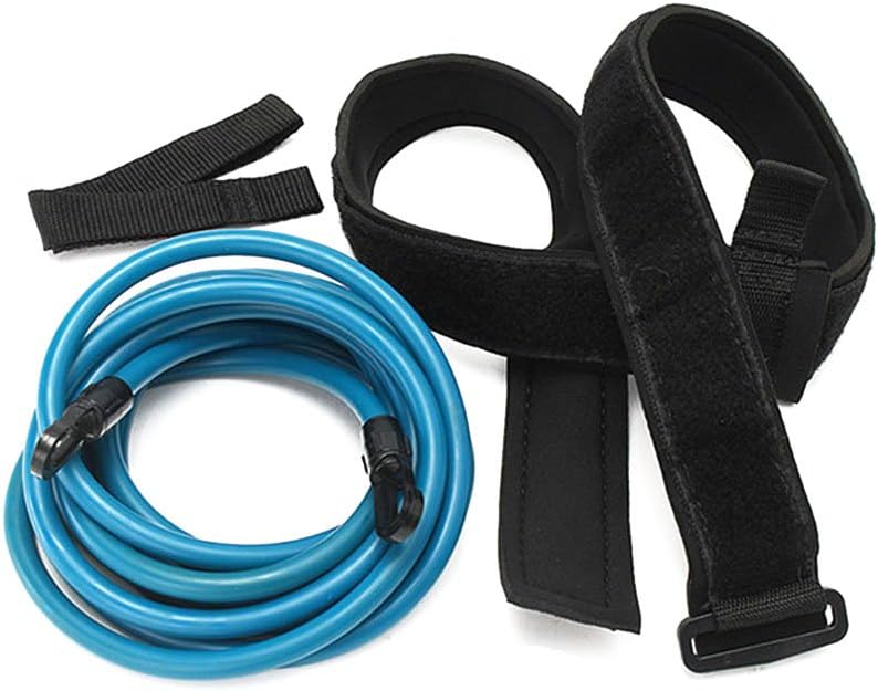 Jzenzero Adult Kids 4m Swimming Bungee Exerciser Leash Cord Training Rope Hip Swim Belt Safety Pool