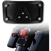 Curved Laydown License Plate Mount with Frame Harley Davidson License Plate Mount Truck Bracket 3-Hole Relocation kit OEM# 3148