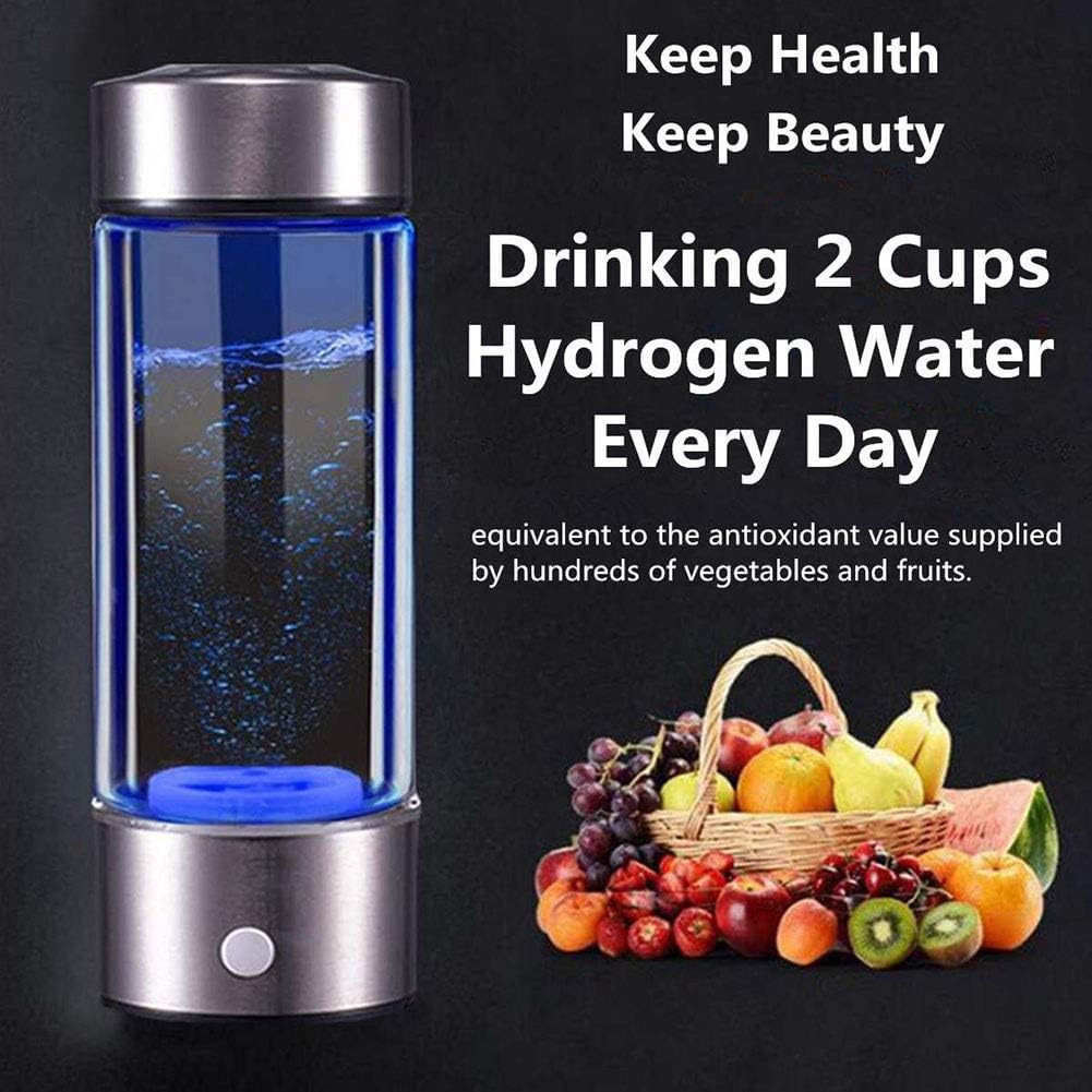XXGJK 450ML Hydrogens Rich Water Bottle Cup Hydrogens Generator Water Maker Rechargeable Portable Pure H2 Hydrogens-Rich Water Bottle