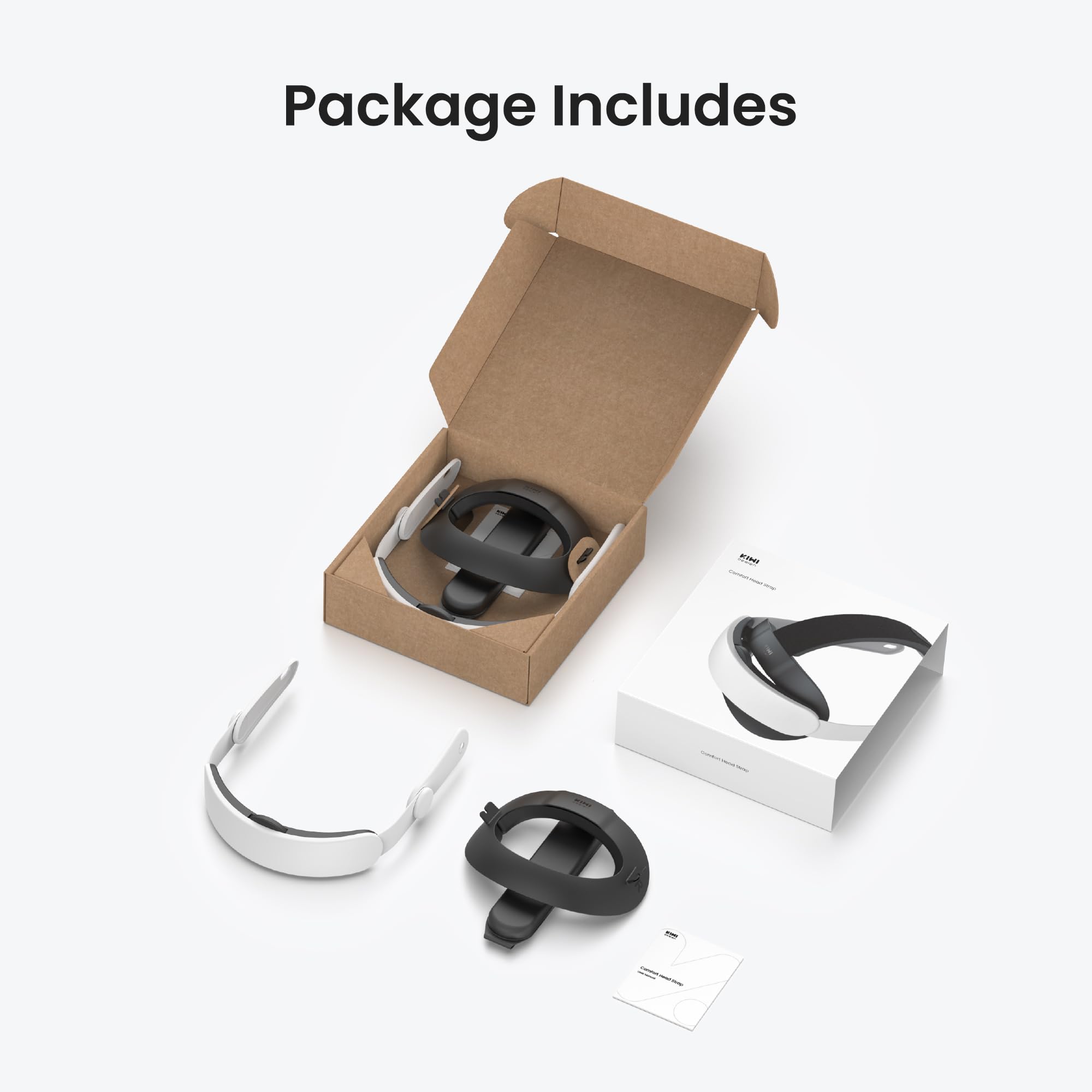 KIWI design K4 Head Strap, VR Headset Accessories for Meta Oculus Quest 3/3S, Non-Battery & Enhanced Support & Adjustable & Comfort Strap