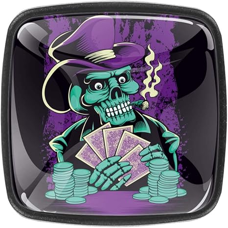 Gabinete perillas y tiradores Cráneo verde Perillas para estanterías