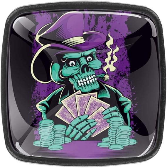 Gabinete perillas y tiradores Cráneo verde Perillas para estanterías