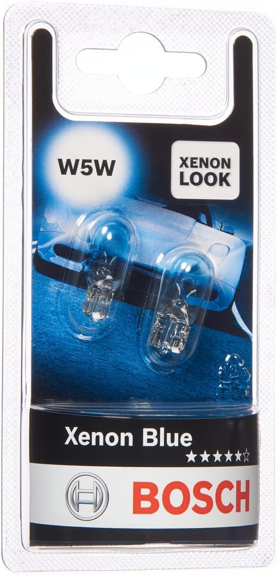 Bosch W5W Xenon Blue Car Light Bulbs 12 V 5 W 501 2 Pack