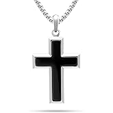 RTZN® Black Onyx Necklace for Men – Premium Dog Tag Black Onyx Mens Pendant Necklaces with Stainless Steel Box Chain 22" Inch + 2" Extension