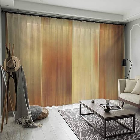 Amazon Com Bluemat Ginger Pale Yellow Sheer Curtains For