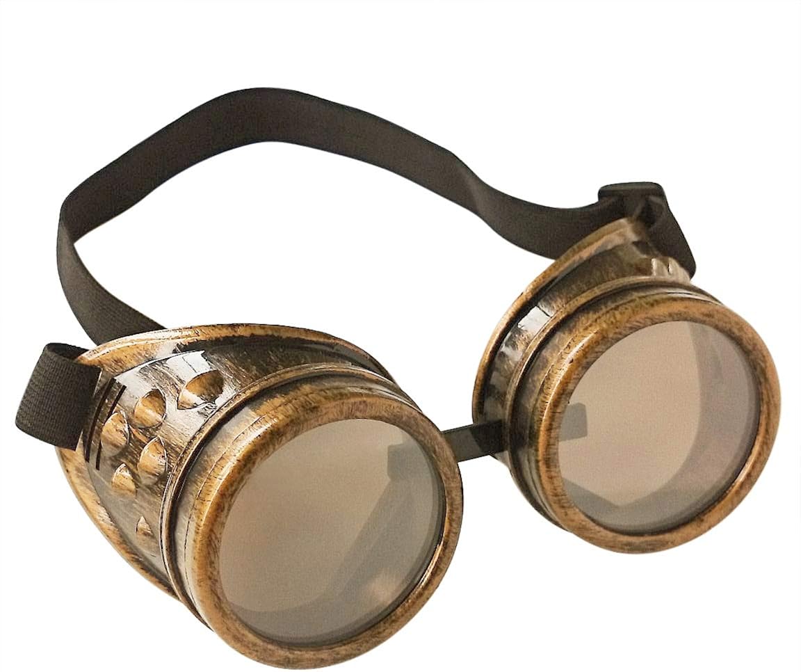 Welding Goggles in Rustic Steampunk Style Suitable with Eyelets and