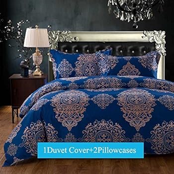 Amazon.com: Duvet Cover Sets King Size 3-pieces , Blue