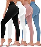 4 Pack Leggings for Women Butt Lift High Waisted