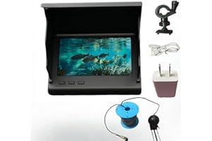 PwrZink Underwater Fishing Camera with 4.3 Inch IPS Screen, Waterproof 220°Ultra-Wide Infrared Night Vision Lens, 98ft Cable, 5000mAh Battery for Ice, Lake, Boat, Kayak Fishing