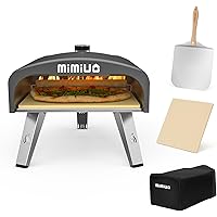Mimiuo Portable Gas Pizza Oven with 13" Pizza Stone & Foldable Pizza Peel - Gas Pizza Grilling Stove with Foldable Legs for O