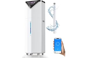 HISWELLE 19L/5Gal Humidifiers for Bedroom Large Room 2800 sq ft, Quiet Humidifiers for Large Room, Floor Humidifier with 3 Mist Mode & Auto 180°Mist Tube for Home Whole House School Office Commercial Plants