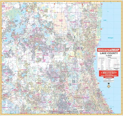 Map Of Lake County Il Amazon - Lake County, Il (City Wall Maps): Kappa Map Group: 9780762527724:  Books