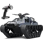 Mostop Remote Control Tank 1/12 Scale High Speed RC Tank 4WD Offroad RC Car 2.4Ghz Remote Control Crawler Drift Tank Army Tru