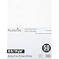 50 Sheets White 8.5" x 11" Cardstock Paper by Recollections - Acid and Lignin Free Paper for Scrapbooks, Arts & Crafts - 1 Pack