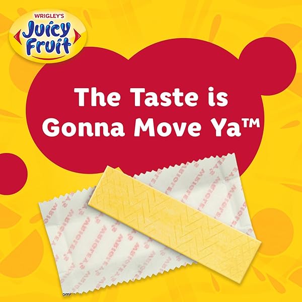 JUICY FRUIT GUM ORIGINAL BUBBLE CHEWING GUM, 15 PIECES (10 PACK)