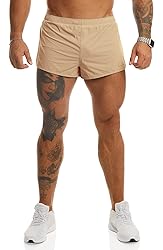Ouber Men's Running Shorts with Liner 2'' Workout