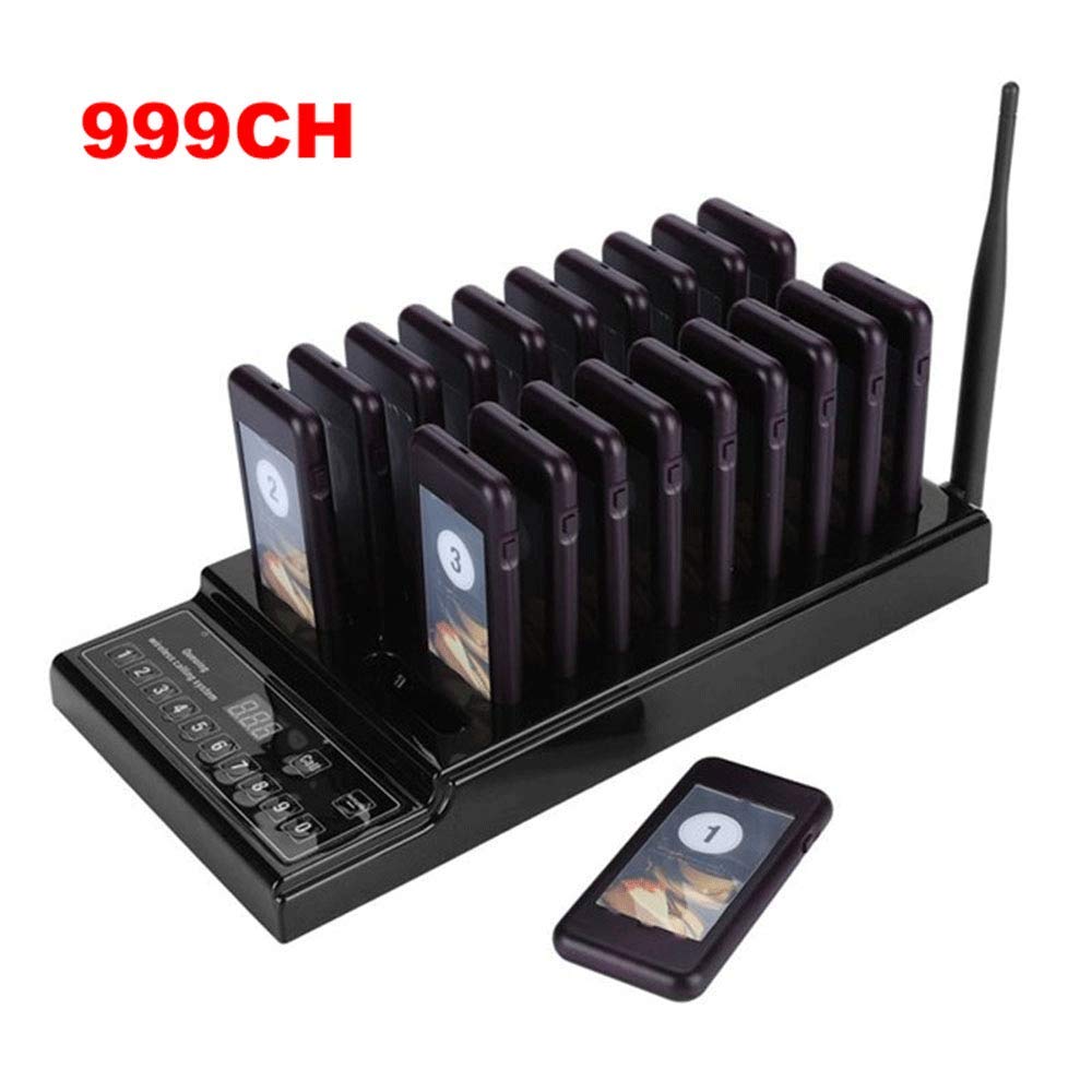 Buy Elikliv Restaurant Pager System 999channel 20 Receivers Wireless Calling System Guest