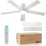 TCL 52" White Ceiling Fan with Light and