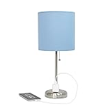 Simple Designs LT2024-BLU Brushed Steel Stick Table