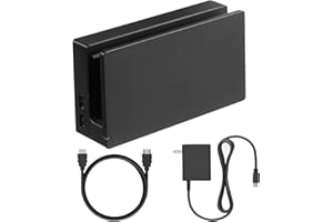 BUERTT TV Dock Station for Switch,3 in 1 Replacement TV Base Docking Station Set with Original IC Module,AC Charger,High Speed HDMI Cable Accessories for Switch Console