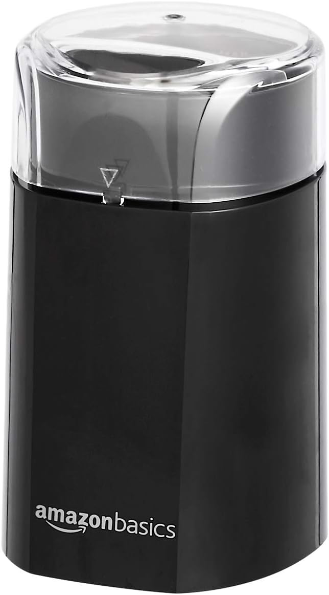 AmazonBasics Electric Coffee Bean Grinder, Black