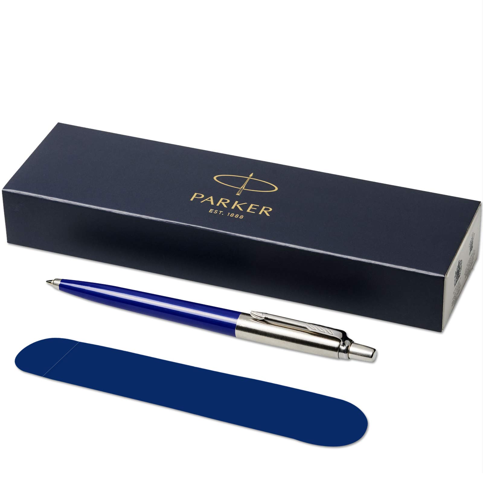 PARKER -"Jotter ballpoint pen with Velvet Pouch in gift box - black ink - blue