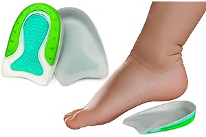 Beautulip Kid’s Heel Cups - Soft Silicone Heel Inserts for Pain Relief and Comfort, Fits Shoes Size 3-7, Ideal for Plantar Fasciitis and Growing Feet (Green, 1 Pair Kid's Size 3-7 / Women 4-8)