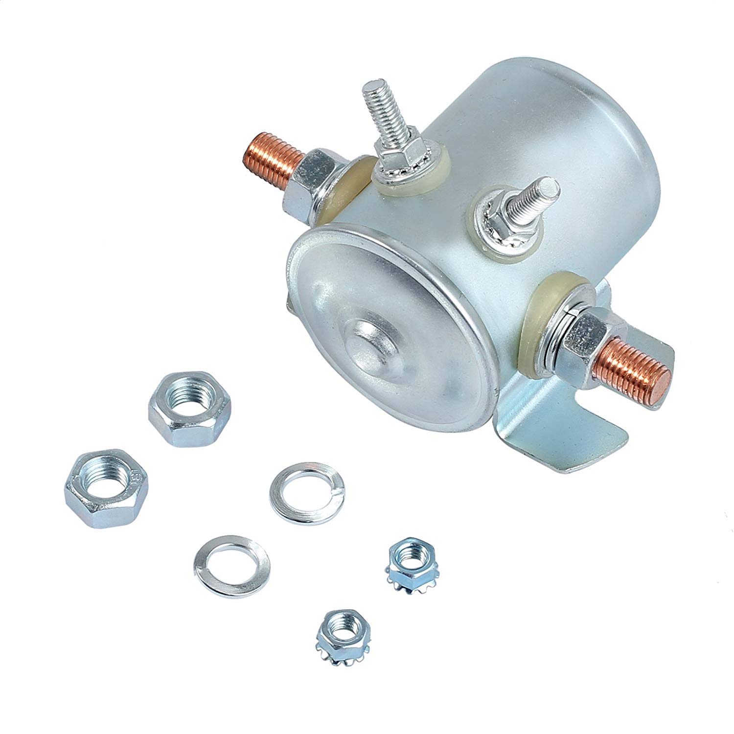 DollaTek 12V Continuous Duty Solenoid Relay For Golf Carts and Winch and Marine In Rush Heavy Duty SPST Solenoid