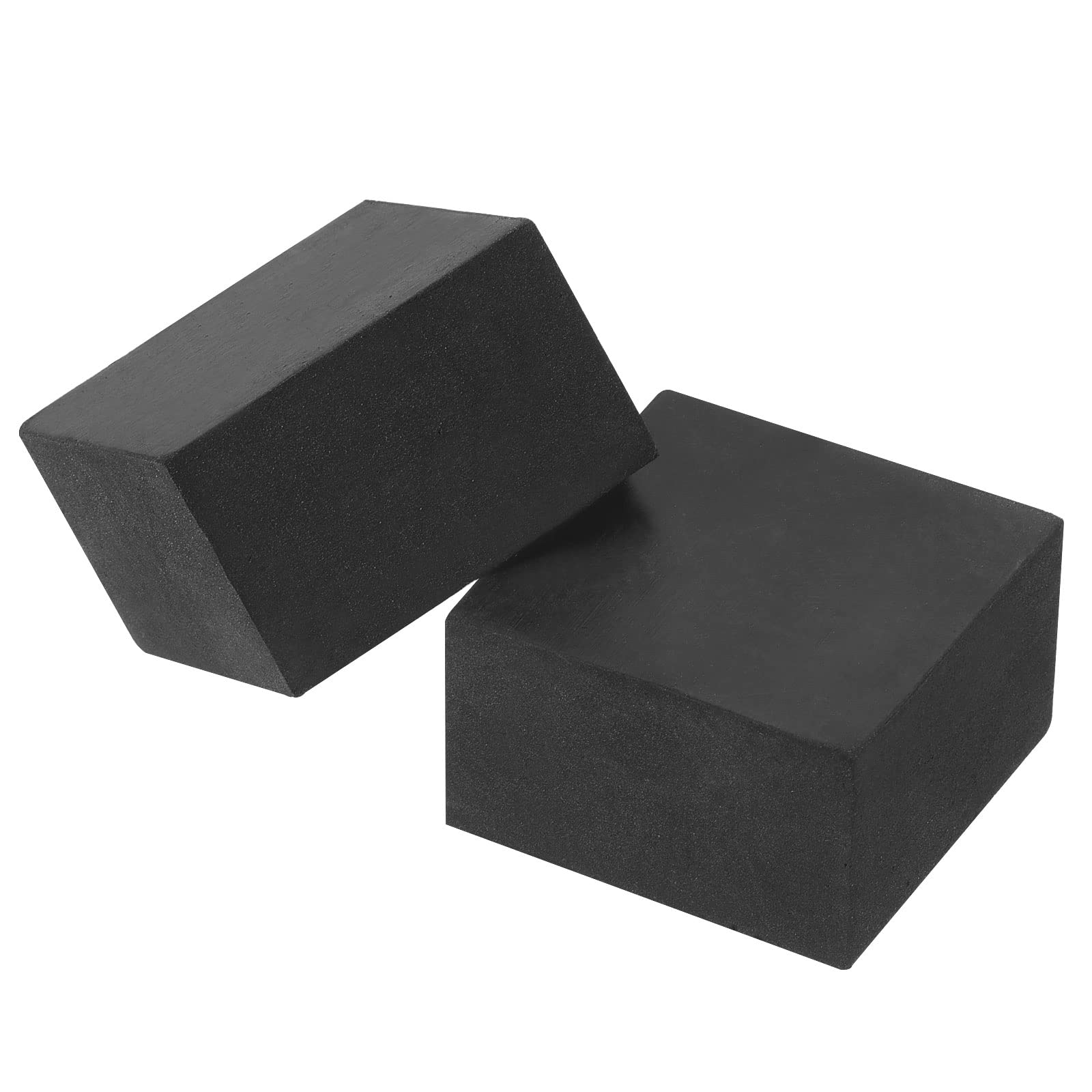 PATIKIL Plant Pot Feet 2x2x1.2 Inch, 4 Pack Invisible Riser Rubber Square for Outdoor Garden Patio Deck Flower Planters, Black