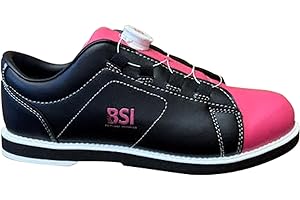 BSI BOWLER'S SUPERIOR INVENTORY, INC. BSI Women's Revival Dial Shoe - Lightweight Bowling Shoes with Enhanced Comfort & Support, Black/Pink