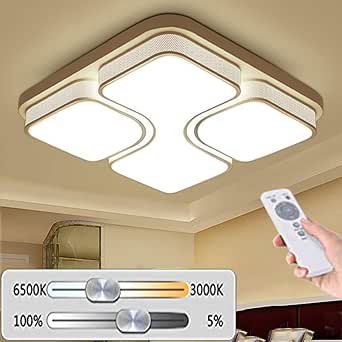 LED Luz Techo Regulable Con Control Remoto Luces Moderna Cuadrada