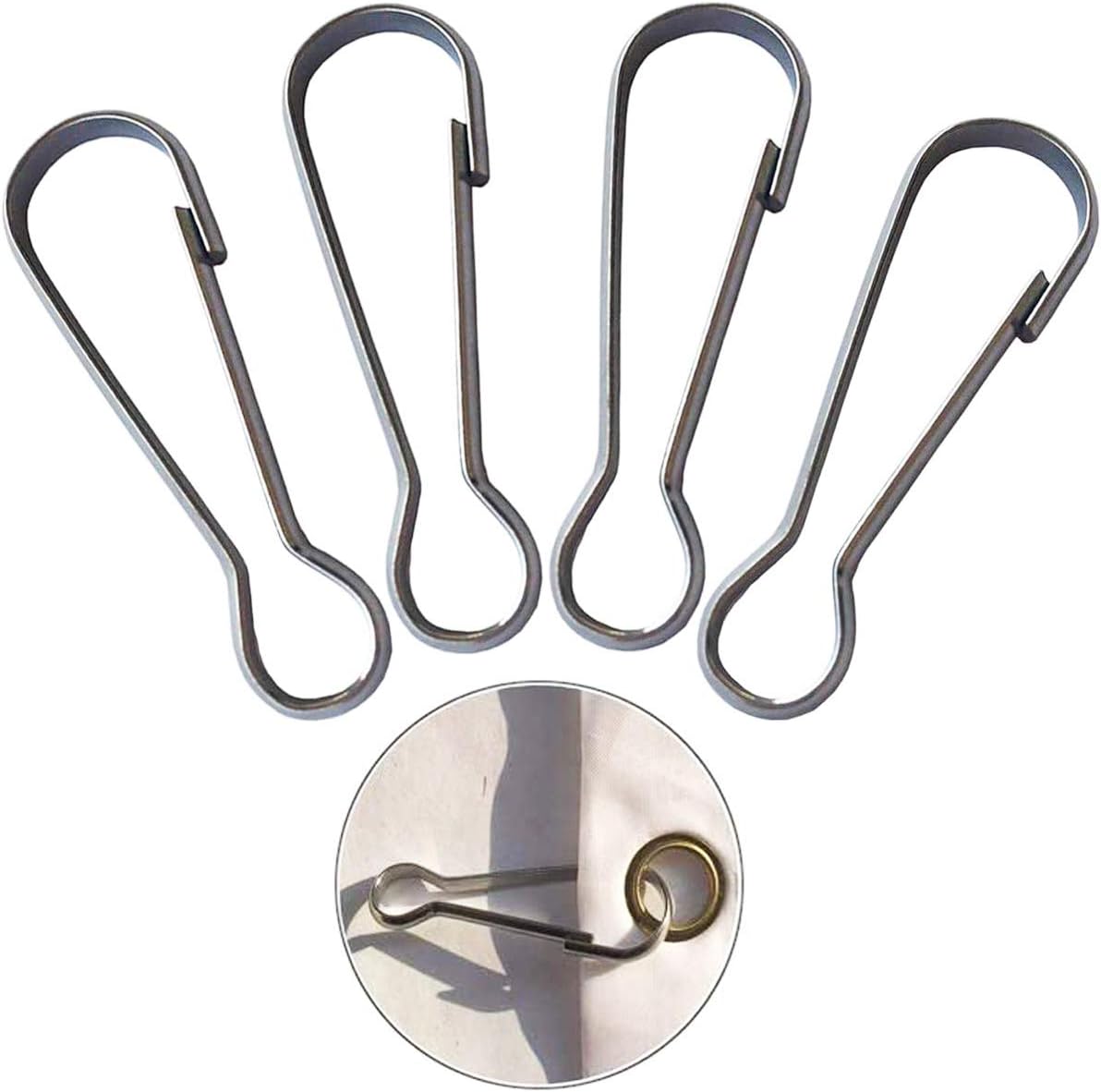 Flagpole Hardware - Huouo 6 Pcs 2 Inches Flag Pole Snap Clip Hooks Stainless Steel Flagpole Attachment