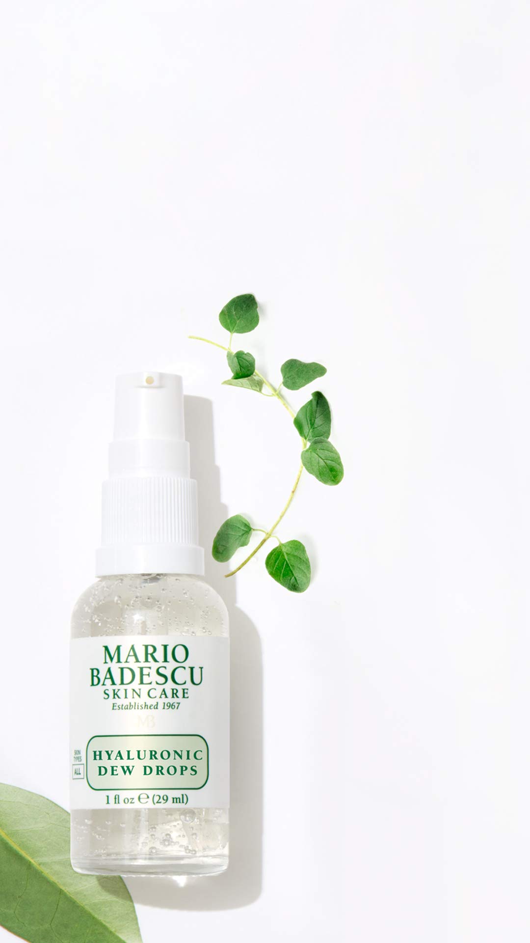 Mario Badescu Hyaluronic Dew Drops for All Skin Types – Hydrating Gel-Serum Hybrid with Sodium Hyaluronate, Niacinamide & Botanical Extracts for a Dewy, Glass-Like Glow – 1 Fl Oz
