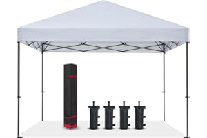 COOSHADE Durable Easy Pop Up Canopy Tent 12x12Ft(White)