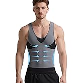LISEJE Compression Shirt Men Shapewear Slimming Body Shaper Vest Compression Tank Top Undershirt