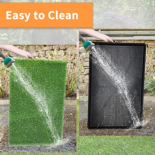 LOOBANI 35in x 23in Extra Large Grass Porch Potty Tray, 2Pack