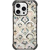 CASETiFY Ultra Impact iPhone 16 Pro Case [Strong Slim / 11.5ft 5X Militray Grade Drop Protection/Compatible with Magsafe] - Art Deco Marble Tiles - Clear Black